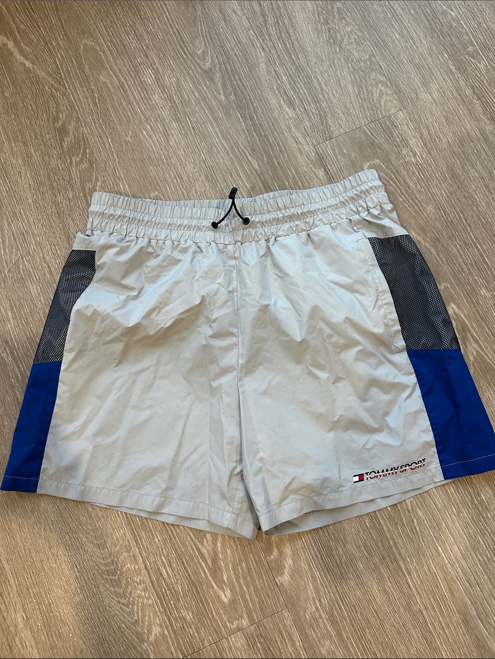 Tommy Sport Light Gray & Royal Blue Athletic Shorts